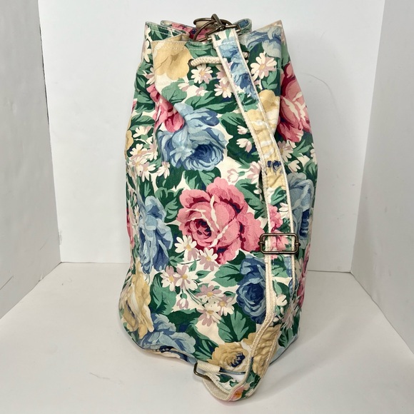 Vintage LaCrosse American Style Sports and Tradition Floral Canvas Tote Bag - Picture 8 of 8